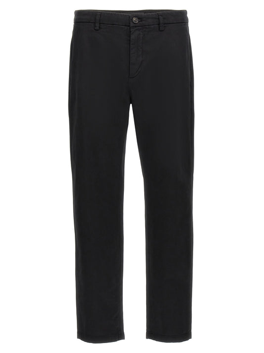Black Cotton Casual Pants