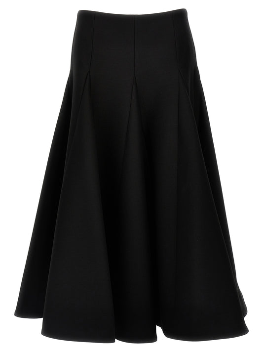 Black Virgin Wool Mini Skirt