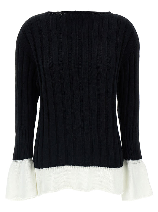 Bicolor Cotton Cardigan