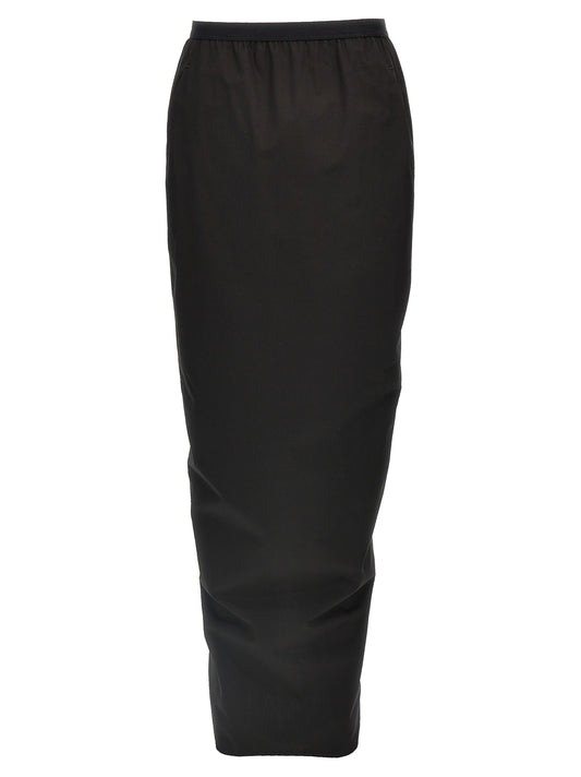 Black Cotton Mini Skirt