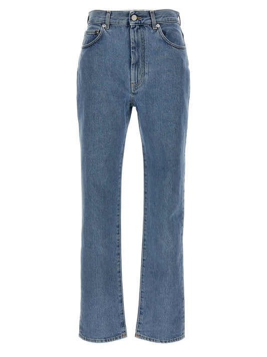 Blue Organic Cotton Straight-Leg Jeans