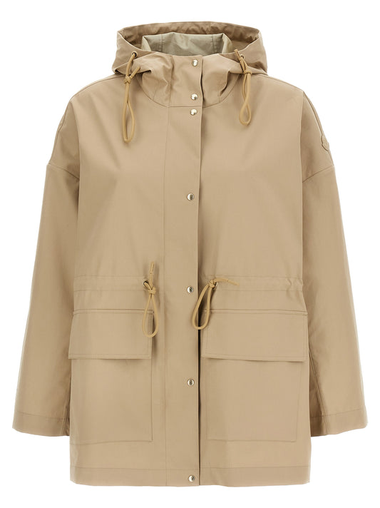 Beige Cotton Parka