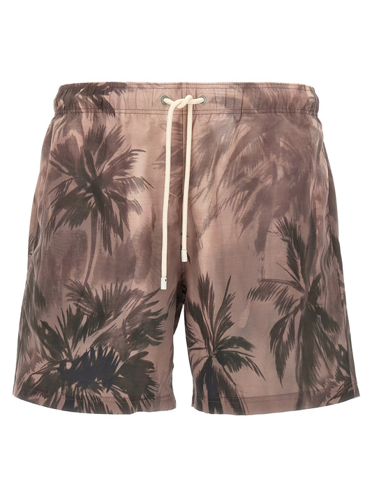 Multicolor Polyester Swim Shorts