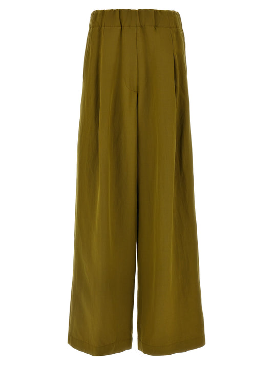 Bicolor Wool Casual Pants