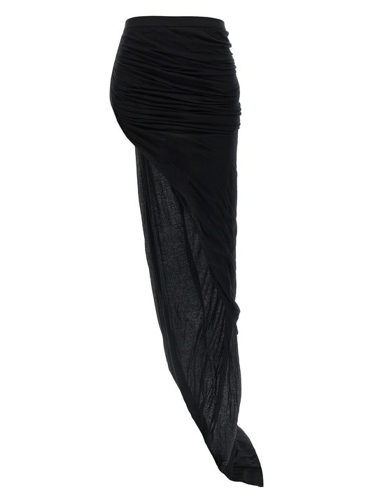 Black Cotton Mini Skirt