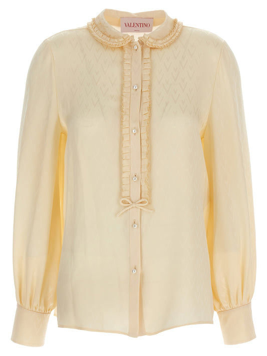 Beige Silk Blouse
