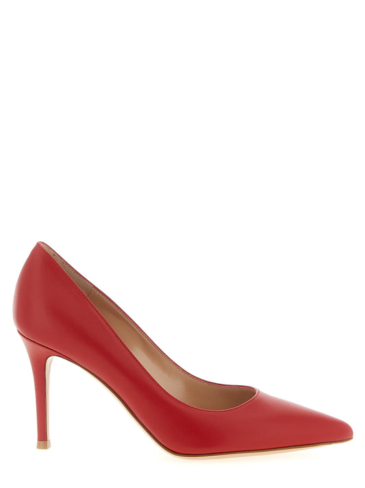 Red Calfskin High Heel Pumps