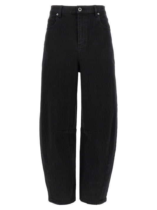 Black Cotton High-Waisted Jean
