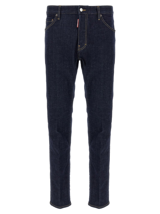 Blue Cotton Slim Fit Jeans