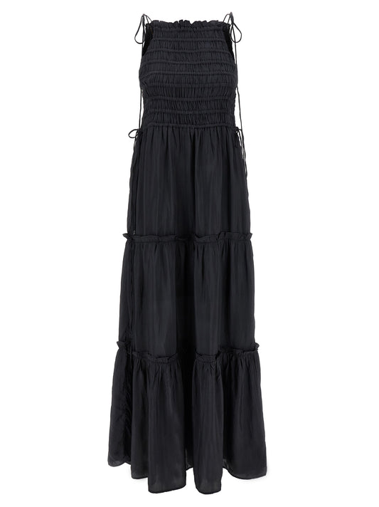 Gray Viscose Long Dress