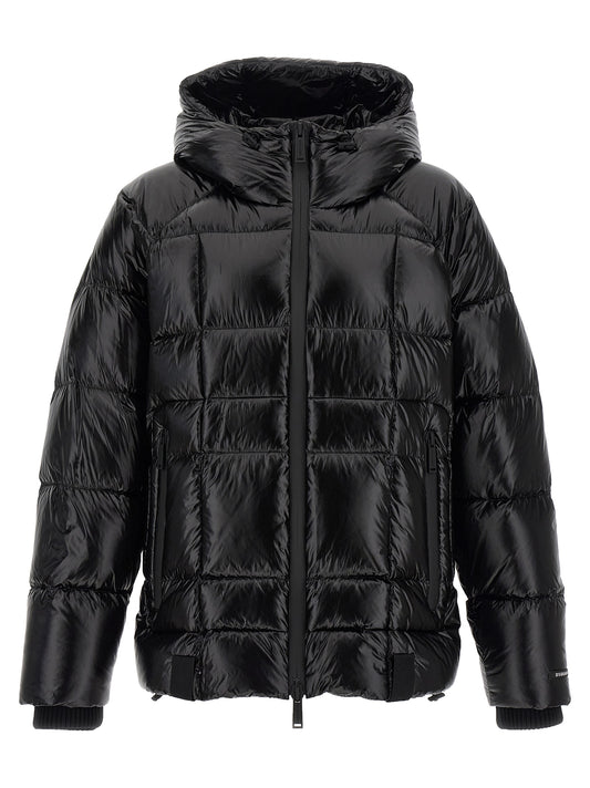 Black Polyamide Full-Length Jacket
