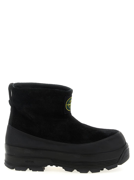 Black Rubber Ankle Boots