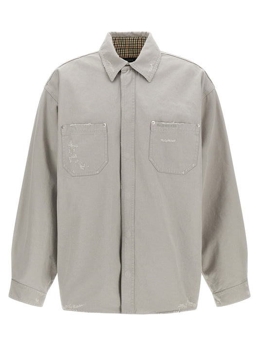 Gray Cotton Blouse