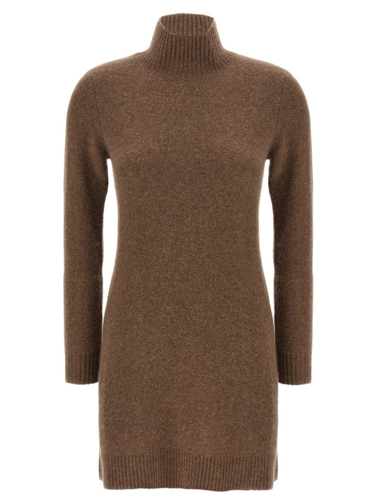 Gray Cashmere Short Dress