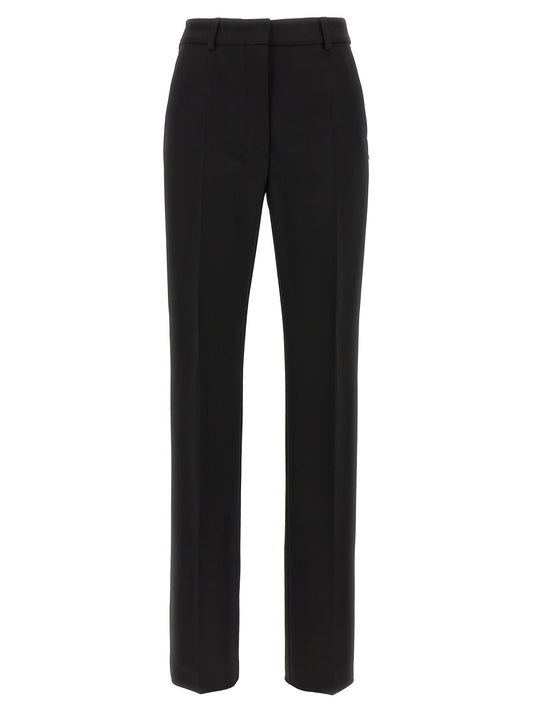 Black Viscose Casual Pants