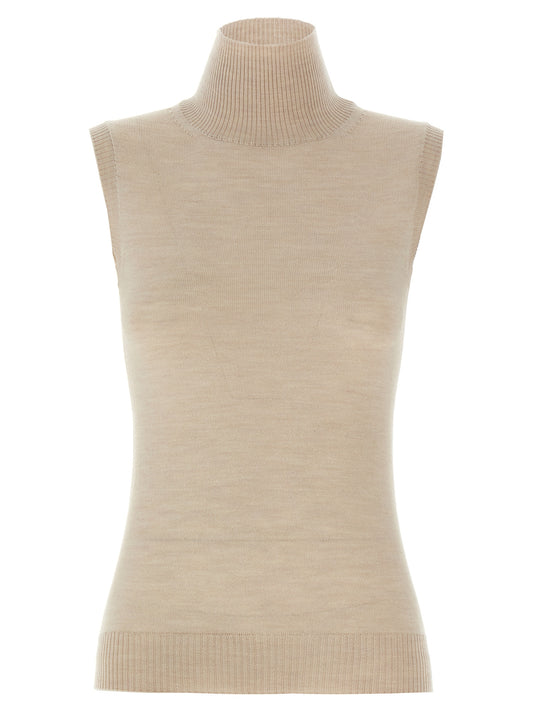 Beige Virgin Wool Cardigan