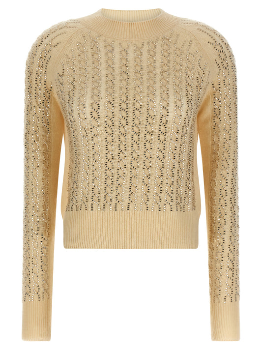 Beige Virgin Wool Cardigan