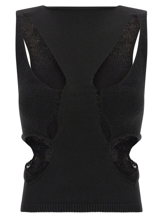 Black Wool Tank Tops