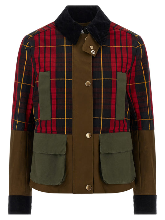 Multicolor Cotton Full-Length Jacket