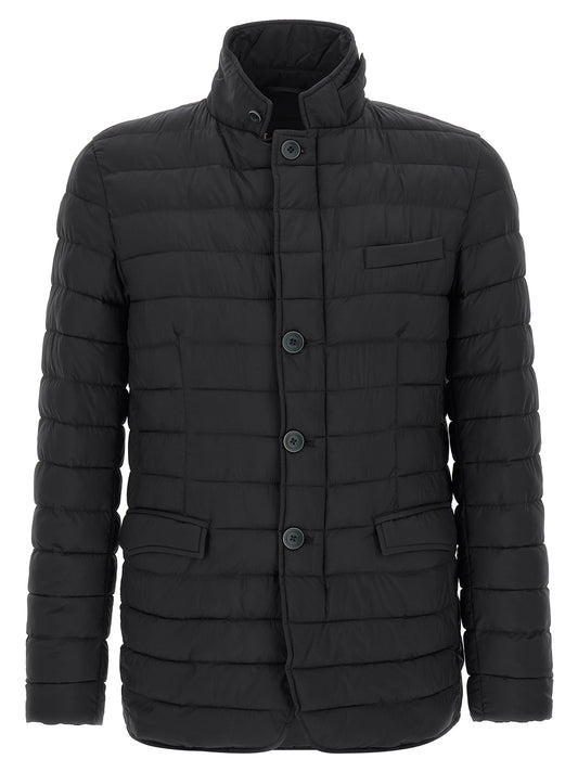 Blue Polyamide Full-Length Jacket