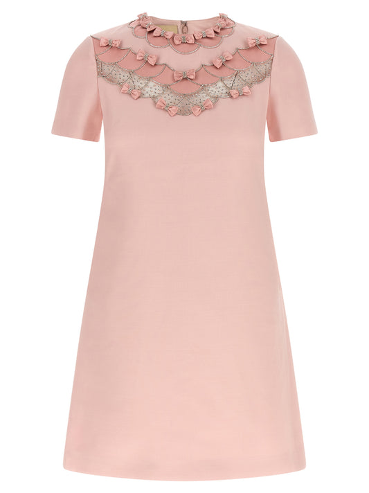 Multicolor Virgin Wool Short Dress