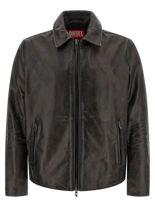 Brown Cowhide Leather Jacket