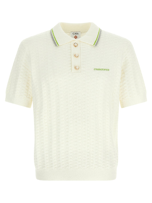 White Cotton Polo Shirt