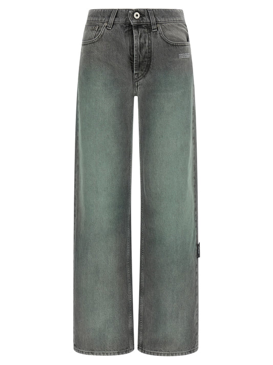 Gray Cotton Jeans Denim