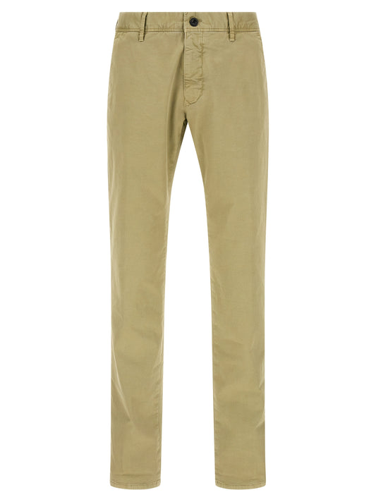 Bicolor Cotton Casual Pants