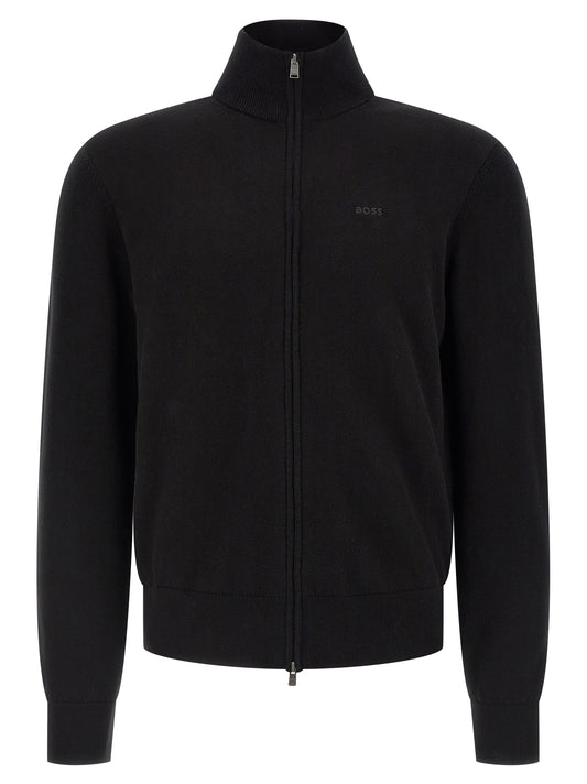 Black Cotton Cardigan