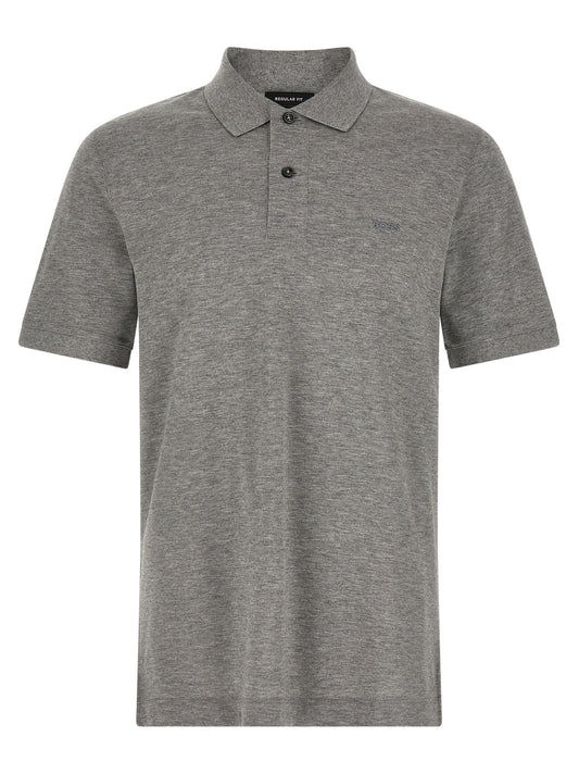 Gray Cotton Polo Shirt
