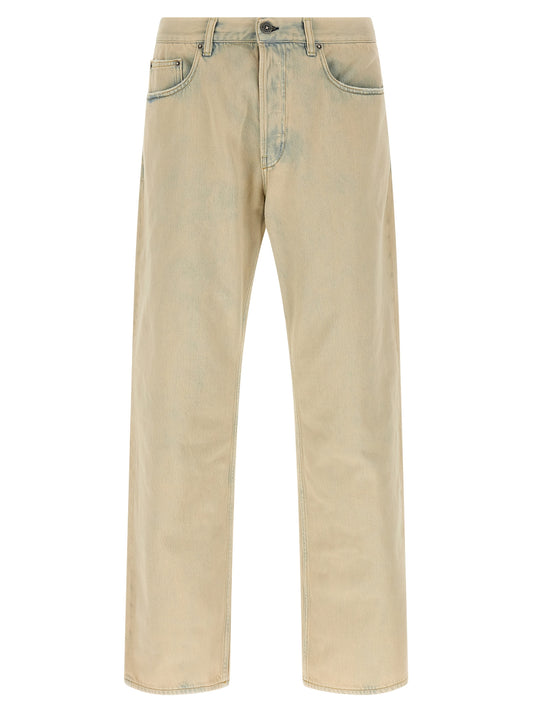 Beige Cotton Jeans Denim