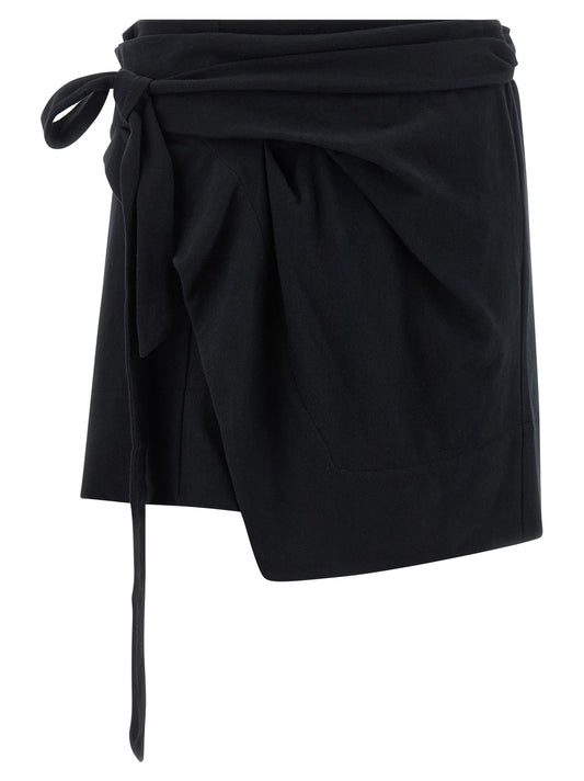 Black Cotton Long Skirt