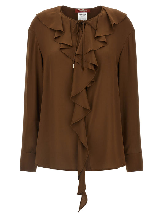 Brown Silk Blouse
