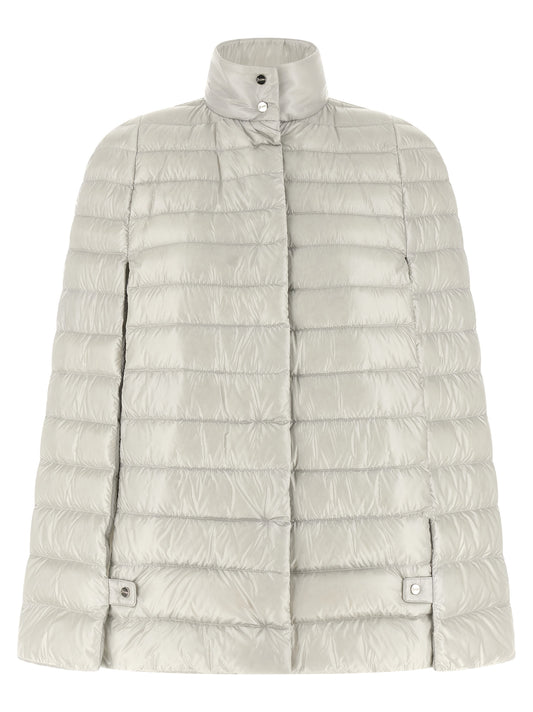 Gray Polyamide Full-Length Jacket