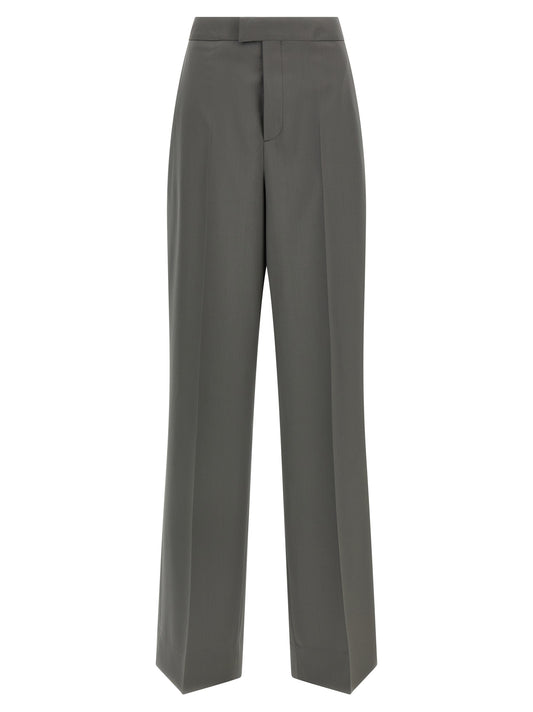 Gray Virgin Wool Dress Pants