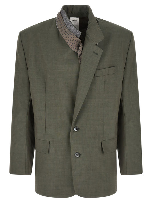 Bicolor Virgin Wool Blazer
