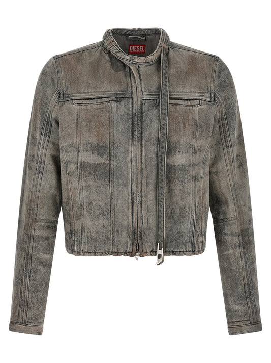 Gray Cotton Denim Jacket