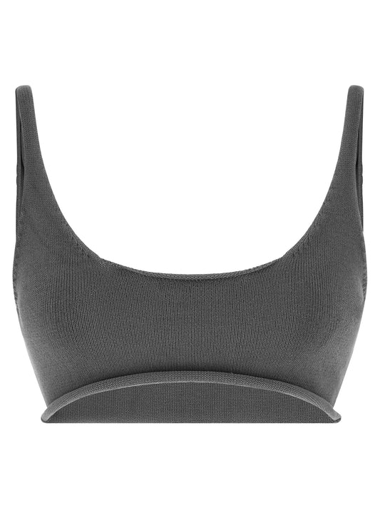 Gray Cotton Sport Bra