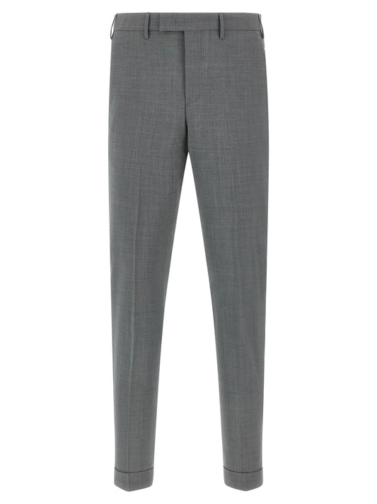 Gray Virgin Wool Dress Pants