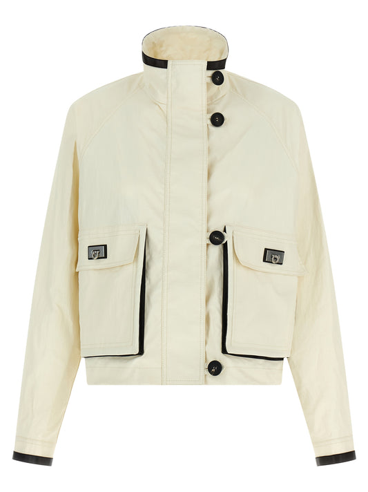 White Linen Full-Length Jacket