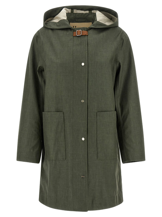 Bicolor Linen Coat