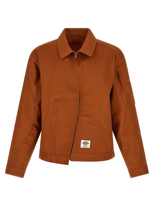 Brown Polyester Shell Jacket