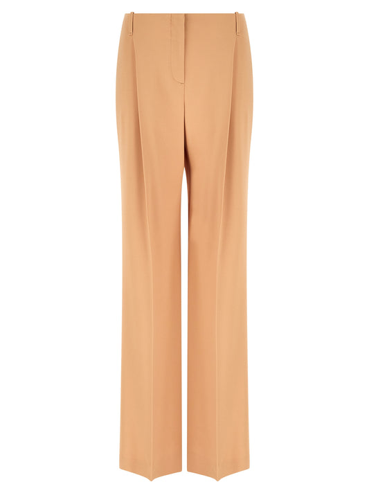 Beige Acetate Casual Pants