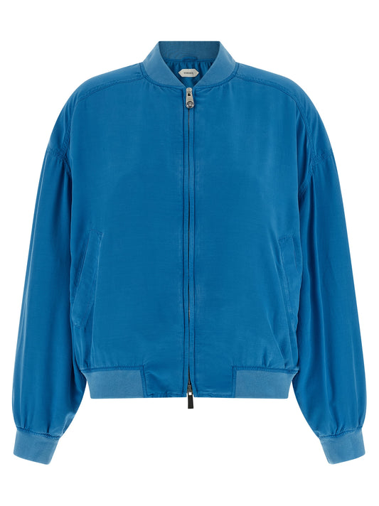 Blue Silk Bomber