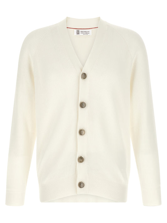 White Cotton Cardigan