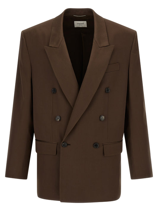 Brown Silk Blazer
