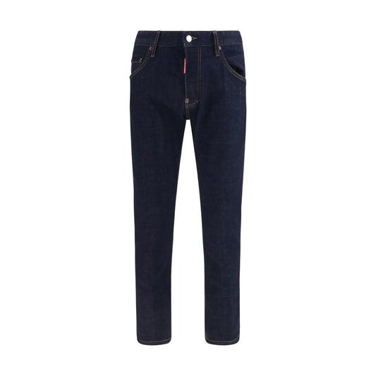 Blue Cotton Slim Fit Jeans