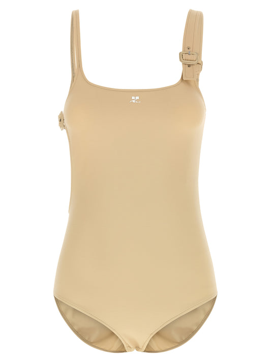 Beige Polyamide Bodysuit