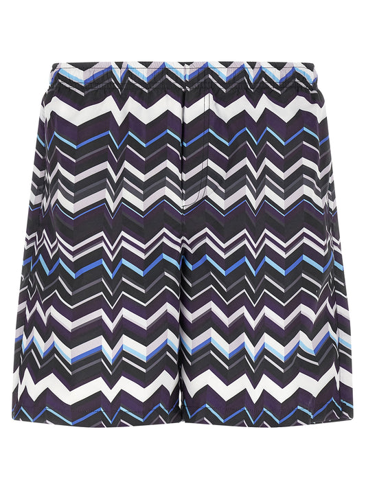 Multicolor Polyester Swim Shorts